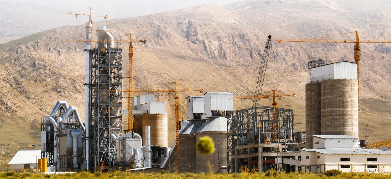 Firouzkuh Cement Factory – Architectural and Structural Construction of Concrete Section of Production Line No.1