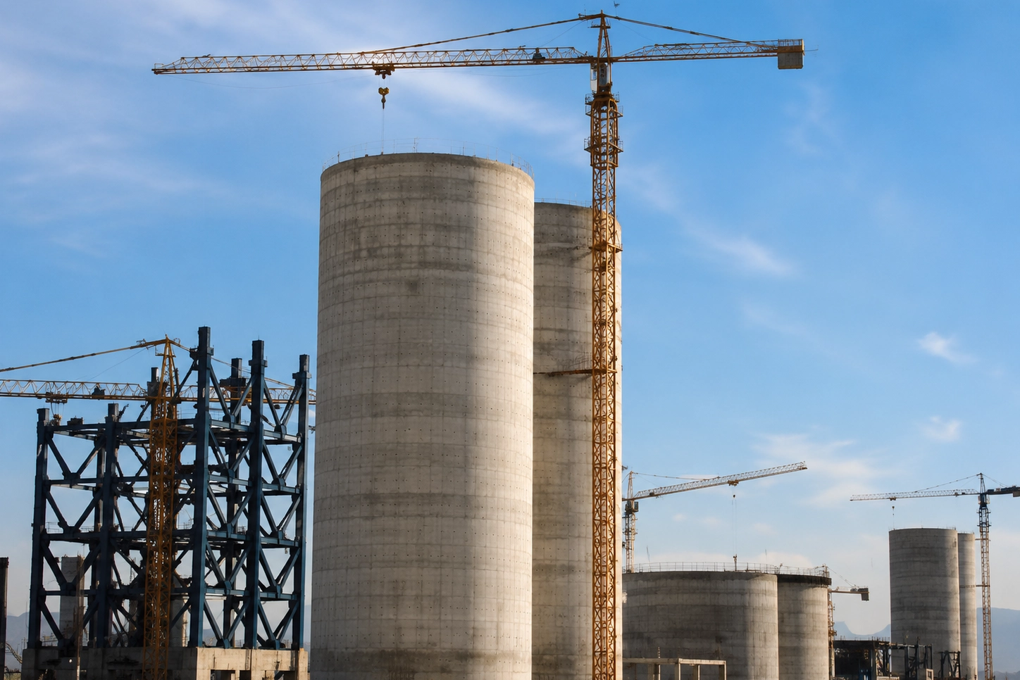 Lamerd Cement Factory – Architectural & Structural Construction of Production Line Buildings and Cement Silos